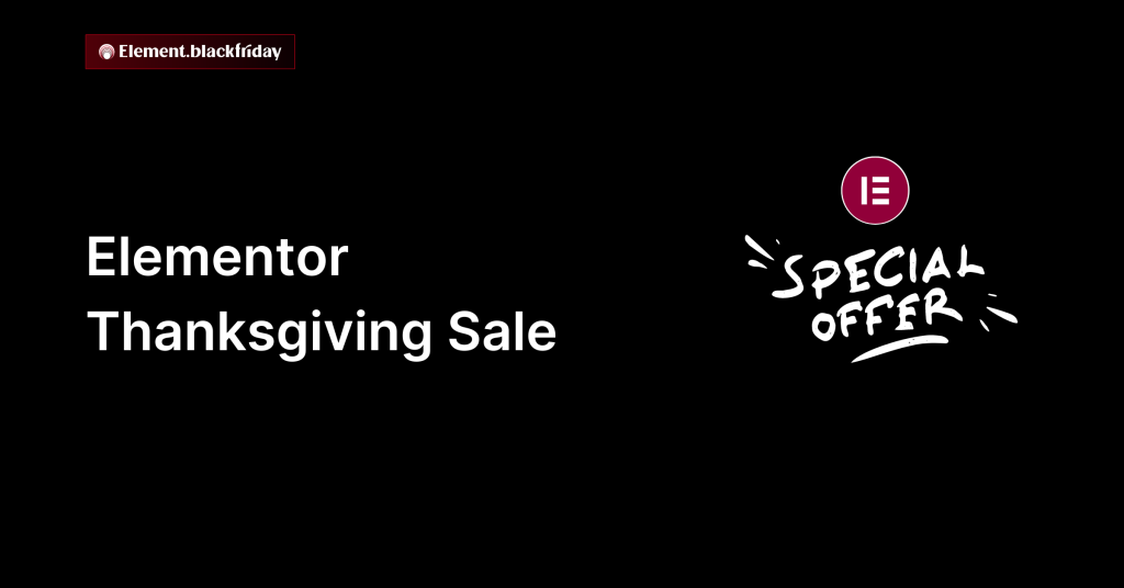 Elementor Thanksgiving Sale